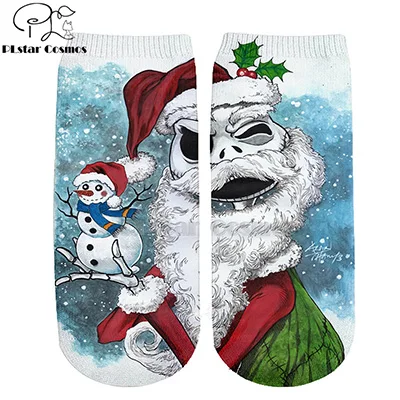 21 Хлопковые носки PLstar Cosmos nightster before christmas jack skellington разноцветные брендовые теплые короткие носки Хэллоуин-3 - Цвет: 21