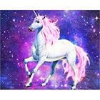 Алмазная 5D картина Единорог, вышивка крестиком из круглых страз сделай сам, мозаика, украшение для осени