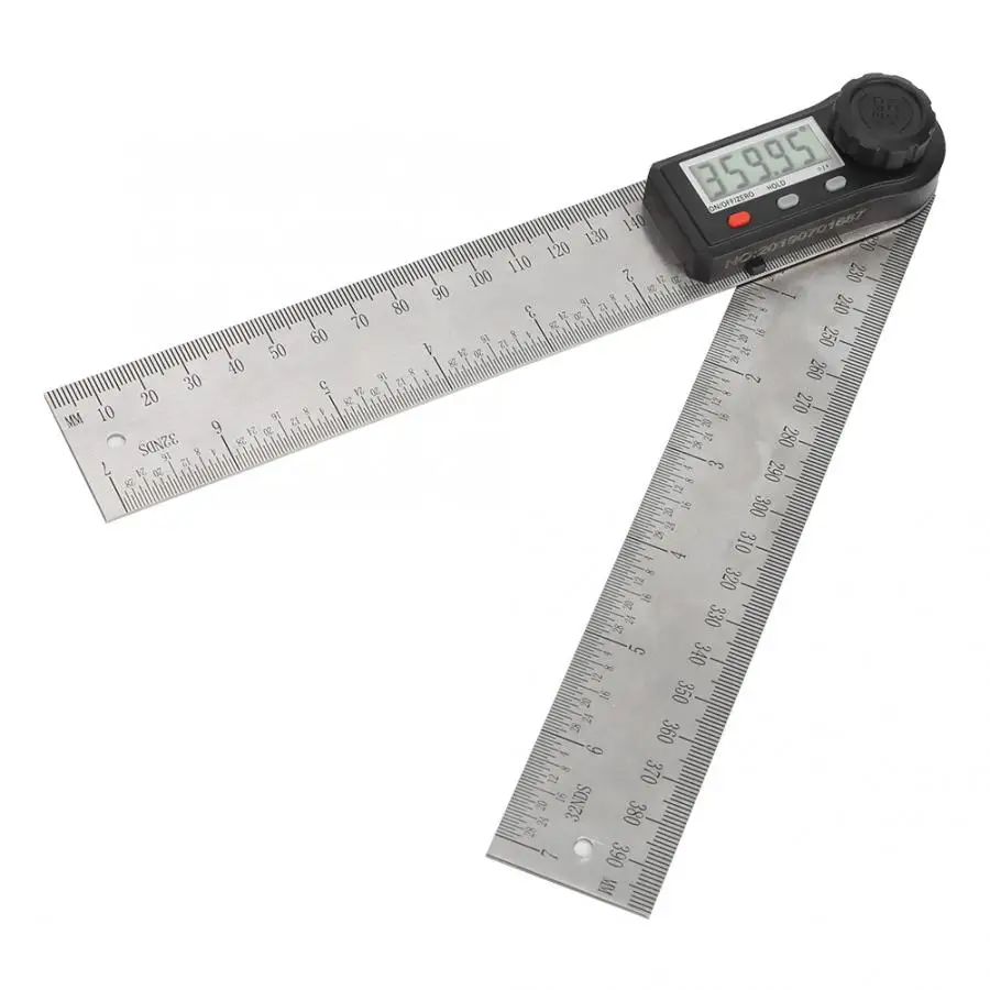 1pc 2-in-1 Electronic Digital Display Angle Meter 0-360 degree Woodworking Ruler Multi-function Protractor | Измерительные