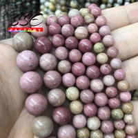 smooth red rhodonite rhodochrosite natural stone round loose beads for jewelry making diy bracelet accessories 4 6 8 10 12mm 15