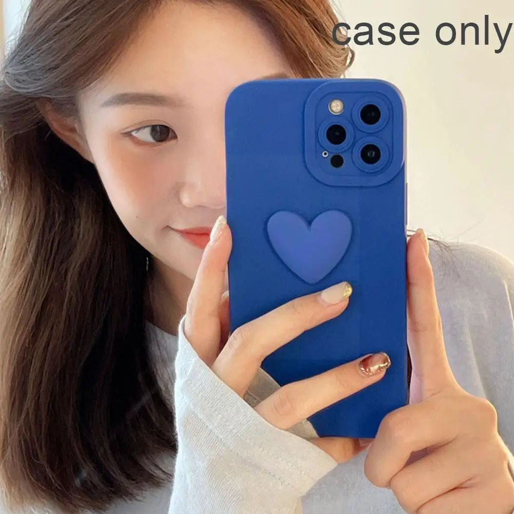 

Soft Tpu Matte Heart-shaped Cell Phone Cover For 12/13 Pro Max F3x9