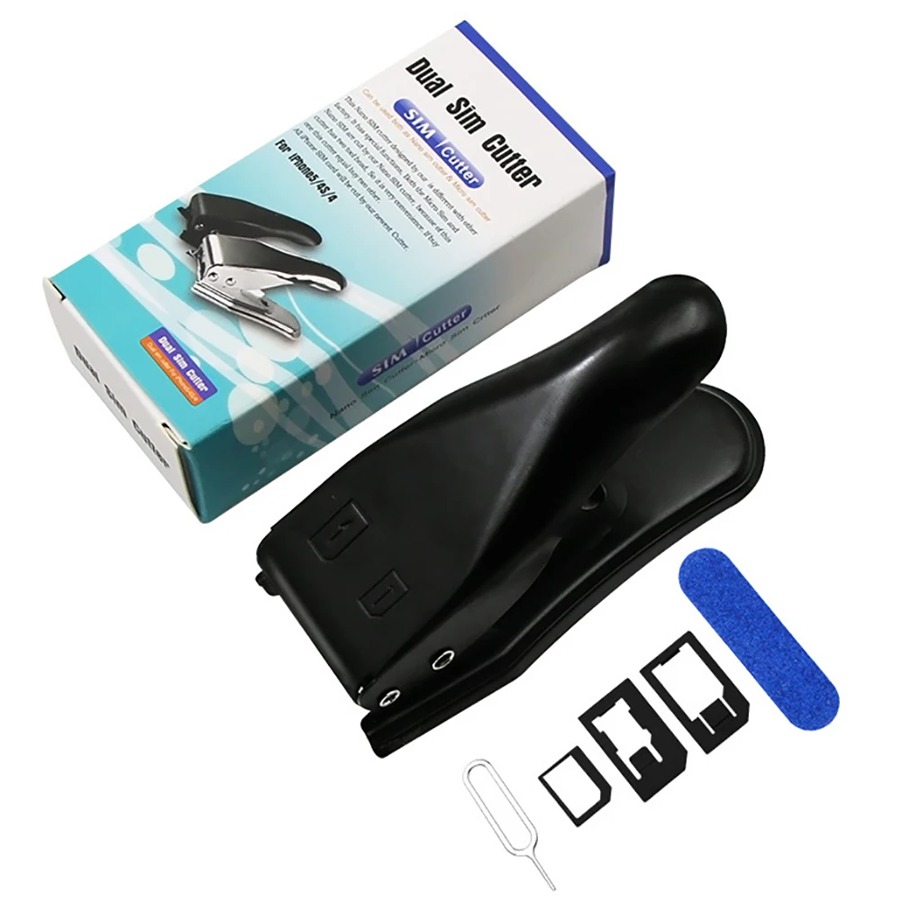 Multifunction 2 in 1 Nano Dual Micro SIM Card Cutter Cutting Tool for Apple iPhone Nokia Samsung Smartphones Accessories | Мобильные