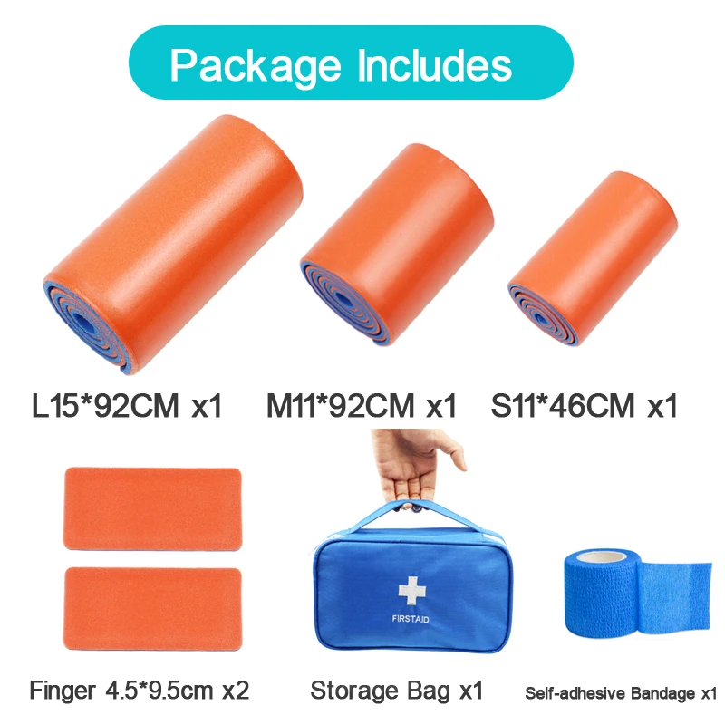 7PCS Survival Splint Bandage Roll Pet Leg Wrist Fixed Fracture Rescue Protection Kit for Emergency First Aid | Красота и здоровье