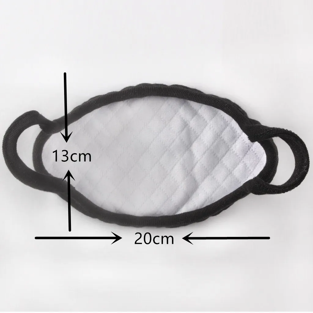 

4pcs Free Size Dog Print Cotton Mask Washable and Reusable Unisex Adult Kids Dustproof Breathable Black Face Cover A50