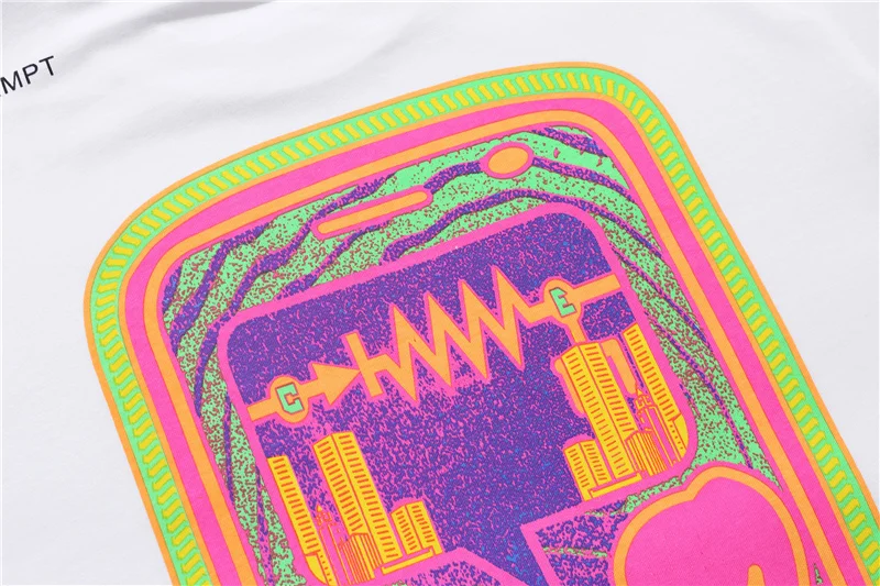 

2021 Men and Women Fashion Japanese Trendy Online Chat Girl Trendy Brand Loose Round Neck Pullover Couple Print T-shirt