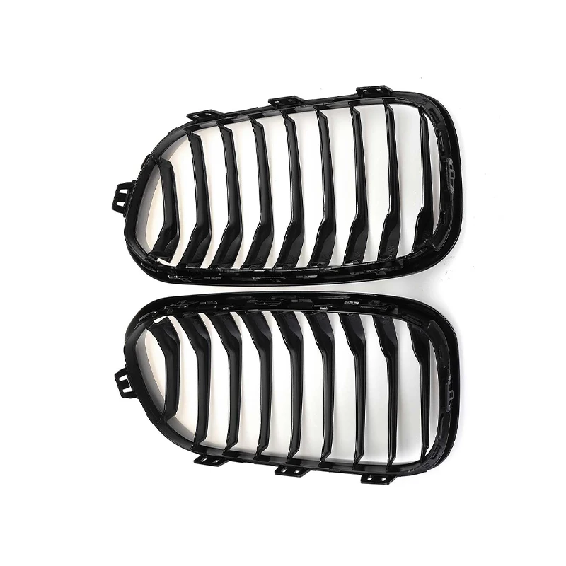 

1 Set Of Car Front Bumper Air Intake Grilles Glossy Black 1 Strip For BMW F20 F21 LCI 5D 3D 1 Series120i 2015-2017 Racing Grille