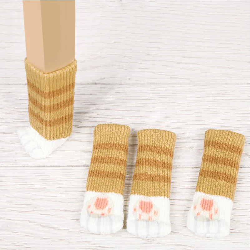 

4 chair leg sets, cute cat paw sets, decorative table and chair leg sets, multifunctional anti-slip and ice-resistant sets