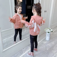 girls babys kids coat jacket outwear 2022 letters spring autumn overcoat top outdoor school party teenagers high quality childr