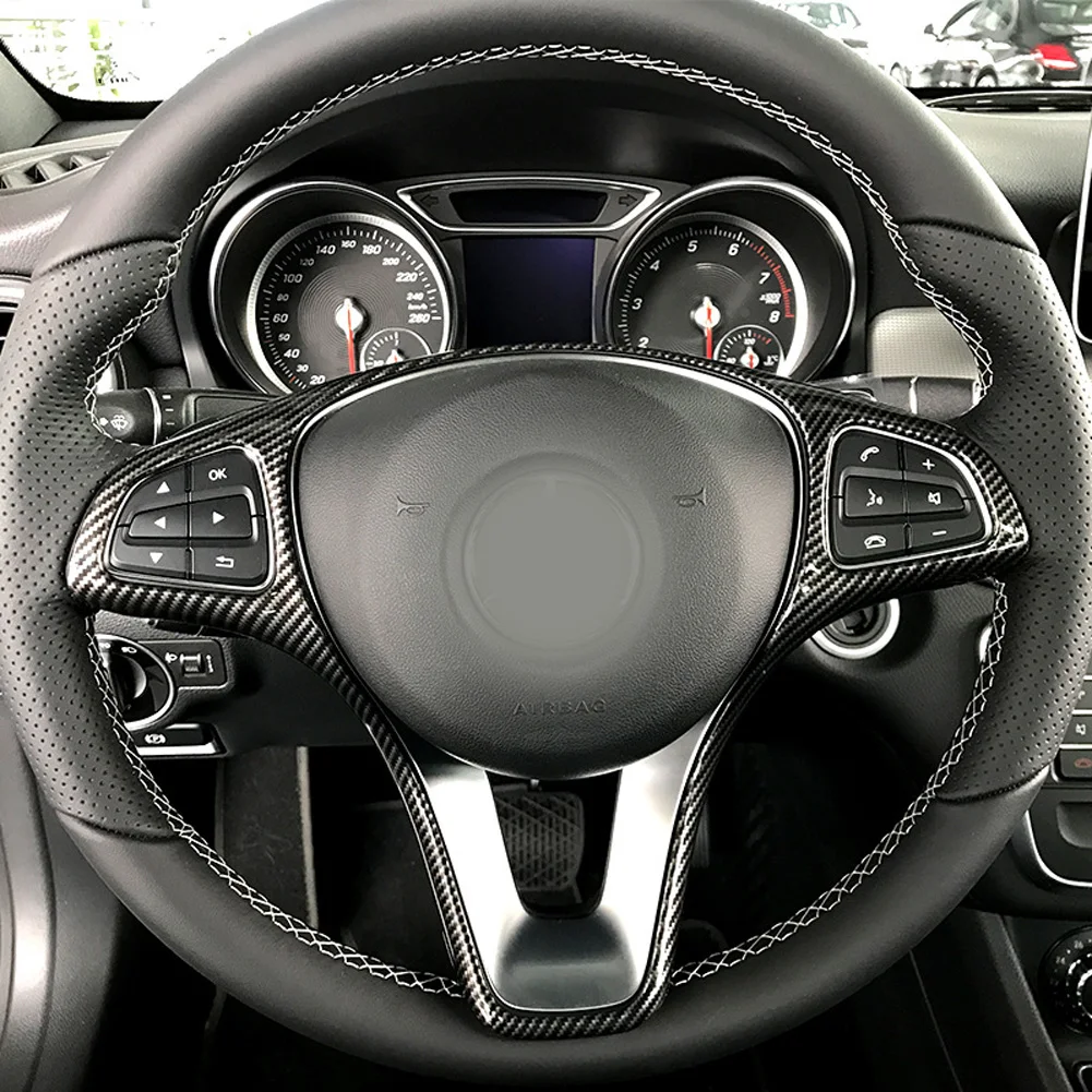 Для Mercedes Benz A B C E GLA CLA GLC GLS GLE V Class W176 W246 W205 W213 W117 C117 X156 X253 W447 Обшивка Рамы рулевого