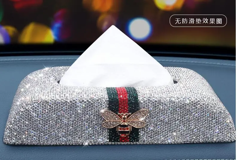 S1 white Высококачественный pu кожаный чехол для салфеток с кристаллами бумажная коробка для домашний держатель для салфеток автомобильная коробка для салфеток салфетка коробка для салфеток для дома PZJH002 - Цвет: S1 white