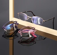 oval semi rim reading glasses women foldable portable high quality alloy elegant fashion retro anti fatigue anti blu 1 2 3 to 4