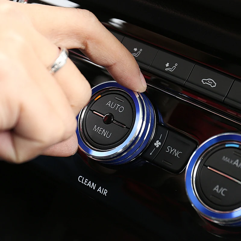 CARMANGO для Фольксваген T ROC 2018 2019 Авто Стайлинг A/C ПЕРЕКЛЮЧАТЕЛЬ мультимедиа ручка