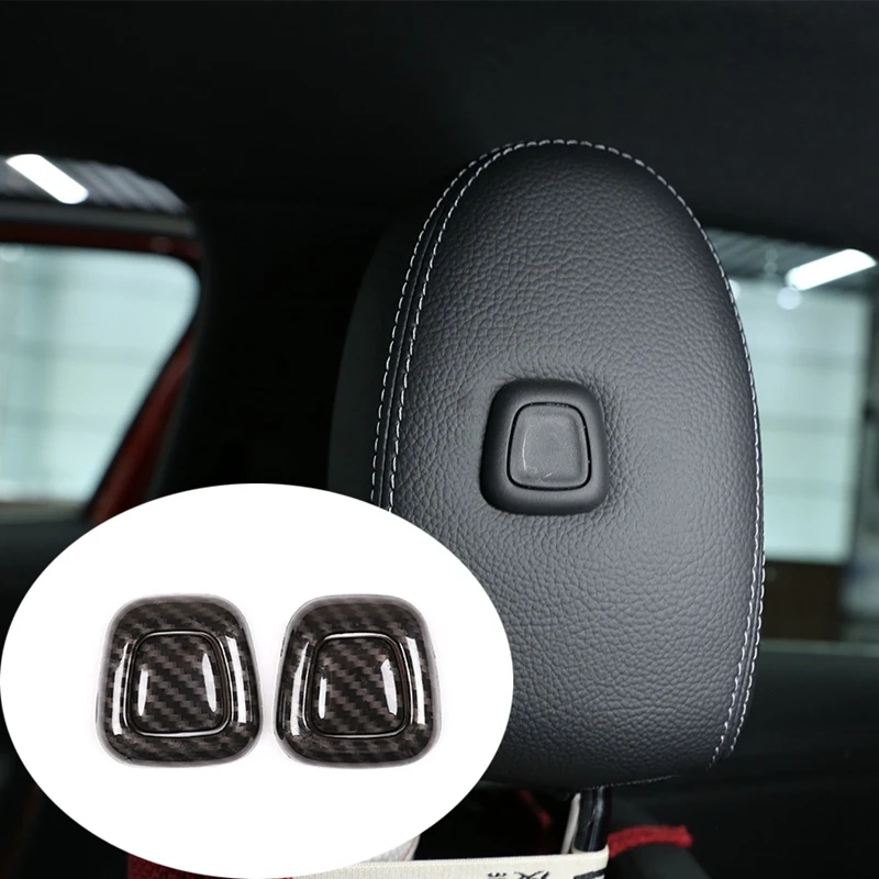 

Carbon Fiber ABS Seat Headrest Decoration Cover Trim Stickers for Mercedes Benz GLA Class H247 2020-2021