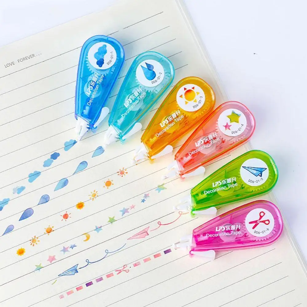 Милый мультфильм пресс декоративная коррекция лента Kawaii Солнце падение