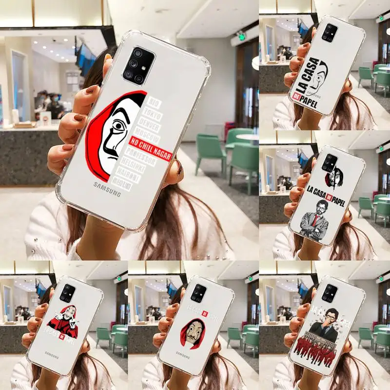 

Money Heist Phone Case Transparent For Samsung A51 A50 A71 A70 A81 M60S Note S21 S 20 10 9 8 11 E Plus Ultra
