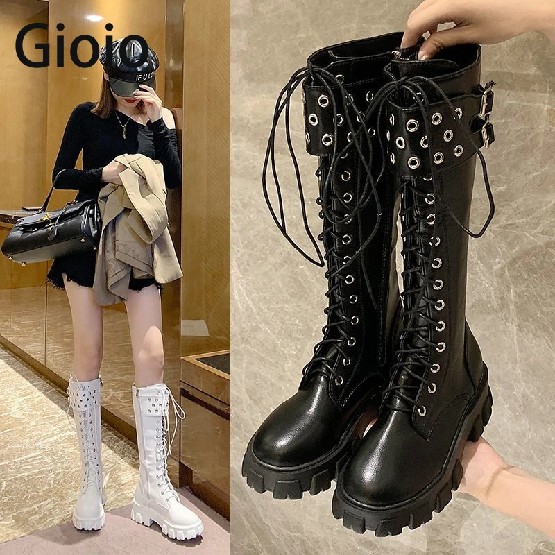

Sexy High Boots Knee-high Pu Boots High Heels For Women Fashion Shoes 2021 Spring Autumn Booties Female