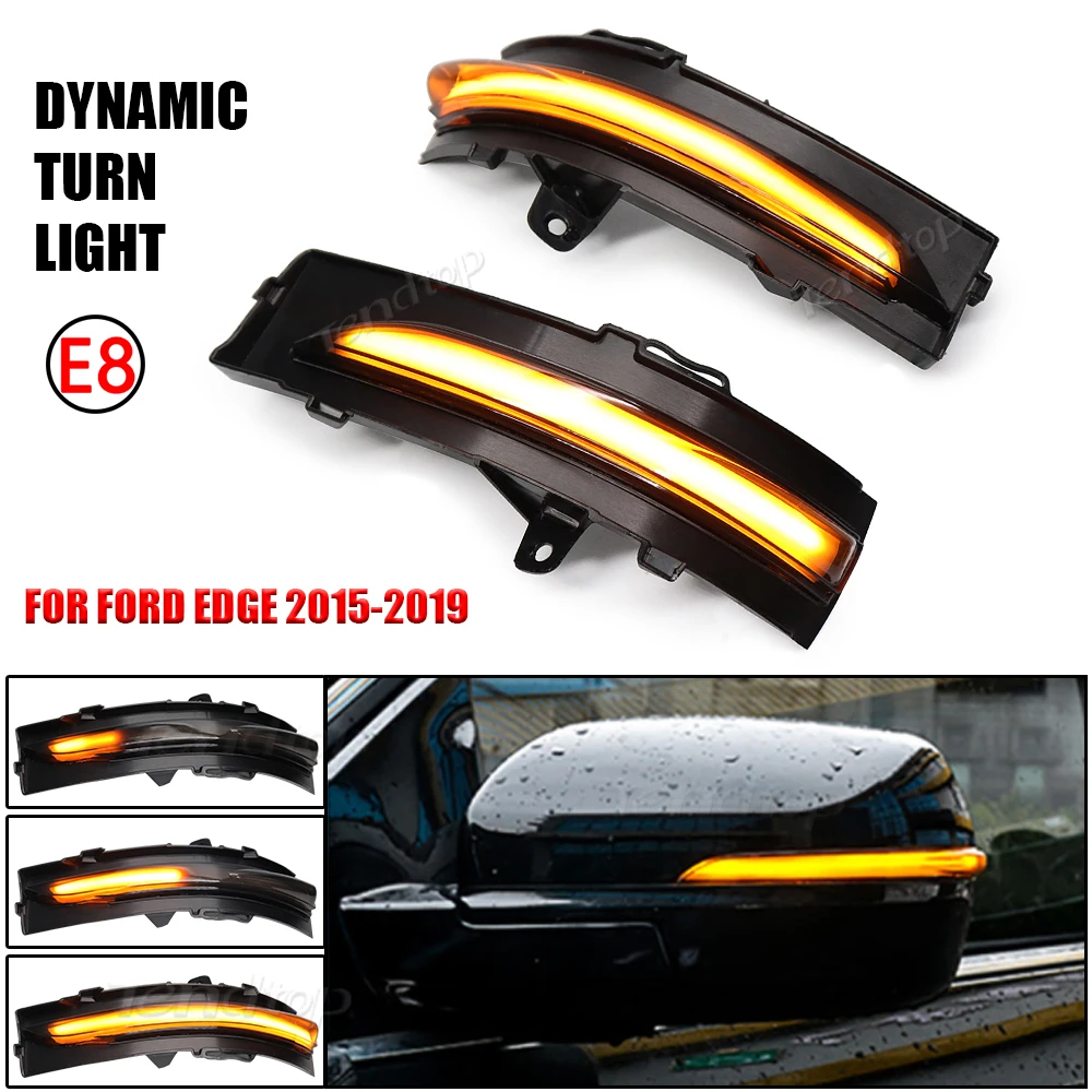 

LED Dynamic Turn Signal Light For Ford Edge ST 2015 2016 2017 2018 2019 Side Rear View Mirror Indicator Blinker Lamp Accessories