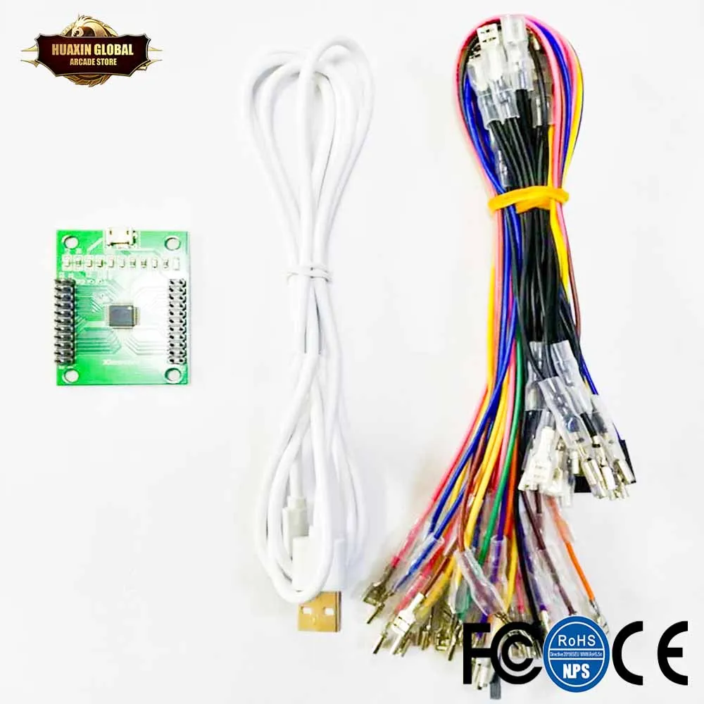Аркадный контроллер Xin Mo с USB 2 игрока для ПК-игр аркадный джойстик Mame Jamma Raspberry Pi |