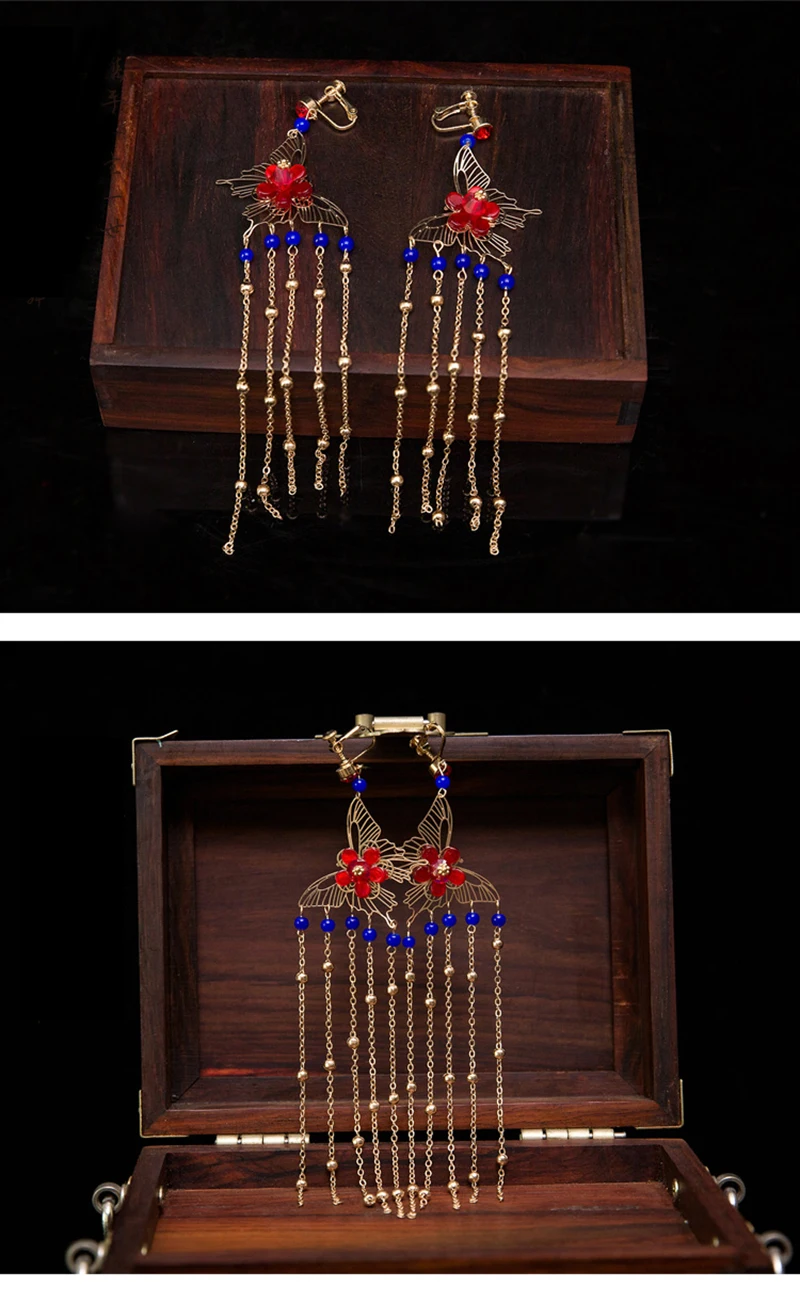NiuShuya роскошная китайская традиционная диадема феникса длинная кисточка Hairwear Cheongsam свадебный головной убор свадебные аксессуары для волос