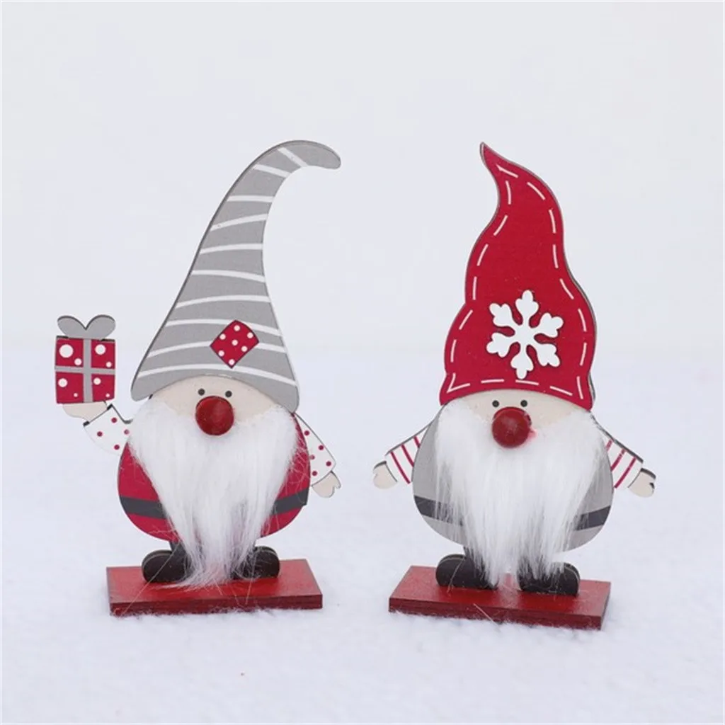 Новинка 2020 Рождественская деревянная кукла без лица украшения лес старик