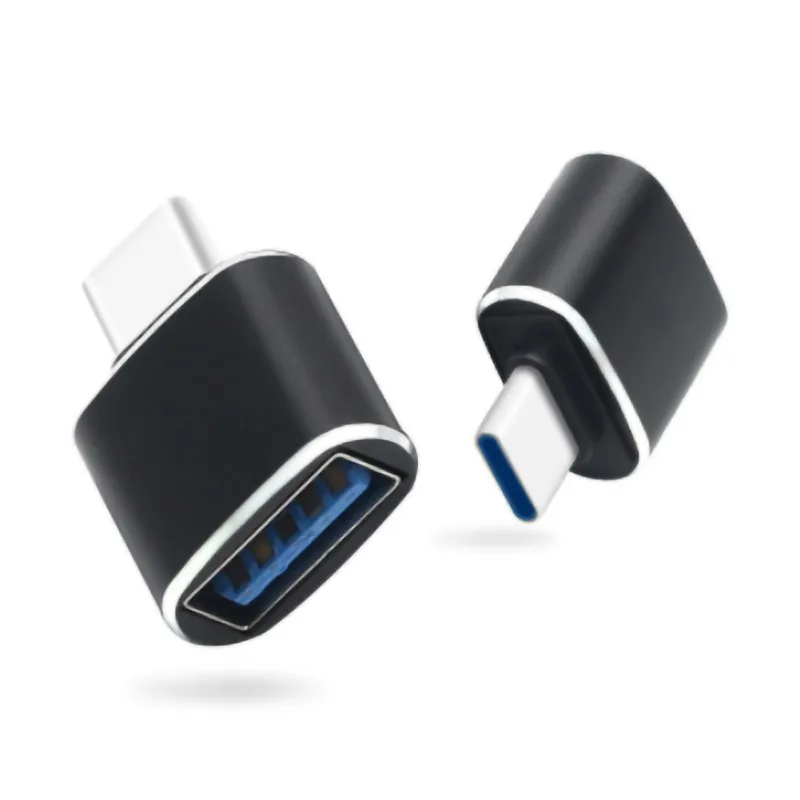 Мини адаптер круглой формы usb type C к USB 3 0 из алюминиевого сплава OTG быстрая