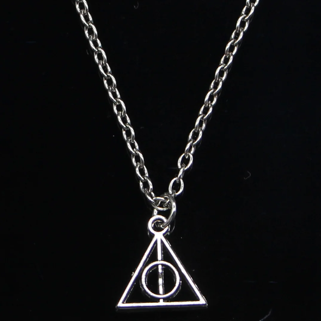 

Новинка, модное ожерелье, 13x12 мм, подвеска «Дары смерти», короткое длинное ожерелье для женщин и мужчин, подарочное ювелирное изделие, чокер