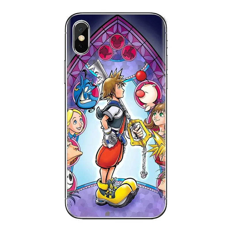 Аниме Kingdom Hearts витражное Стекло мешок TPU чехол для Xiaomi Mi3 samsung A10 A30 A40 A50 A60 A70 Galaxy S2 Note