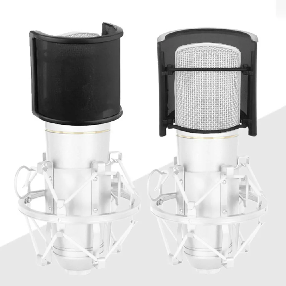 U Shape Double Layer Microphone WindScreen Recording Studio Mic Pop Filter Shield Mask Cover For Speaking Accessories | Электроника