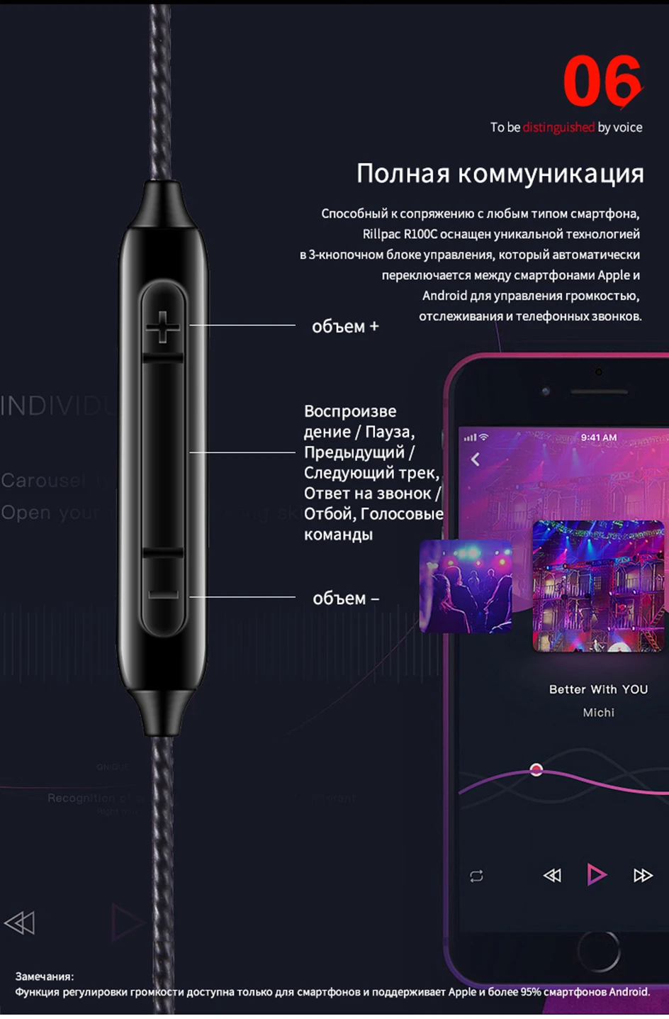 Rillpac R100 8 мм титановый Динамический драйвер шумоизоляция HiFi наушники-вкладыши справочные серии Наушники