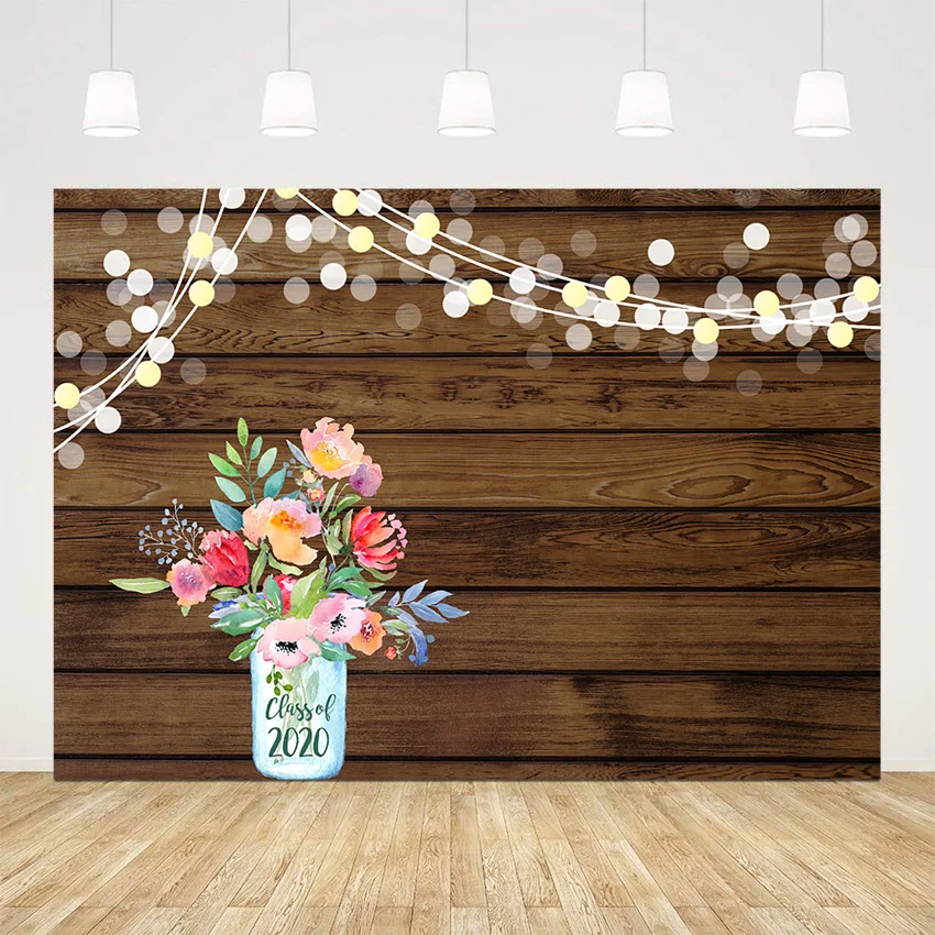 Класс 2020 деревянный пол на заказ Выпускной фон для фотостудии свадебный душ