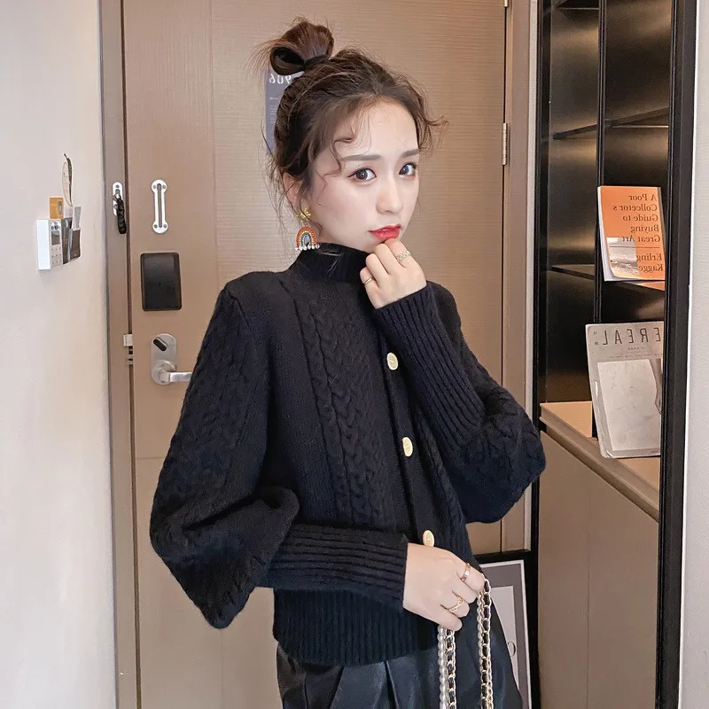 

Short Cardigan Women Sweater Autumn Winter Bat Sleeve 2020 Knitted Sweater Plus Size Jacket Loose Ladies Sweaters Cardigans