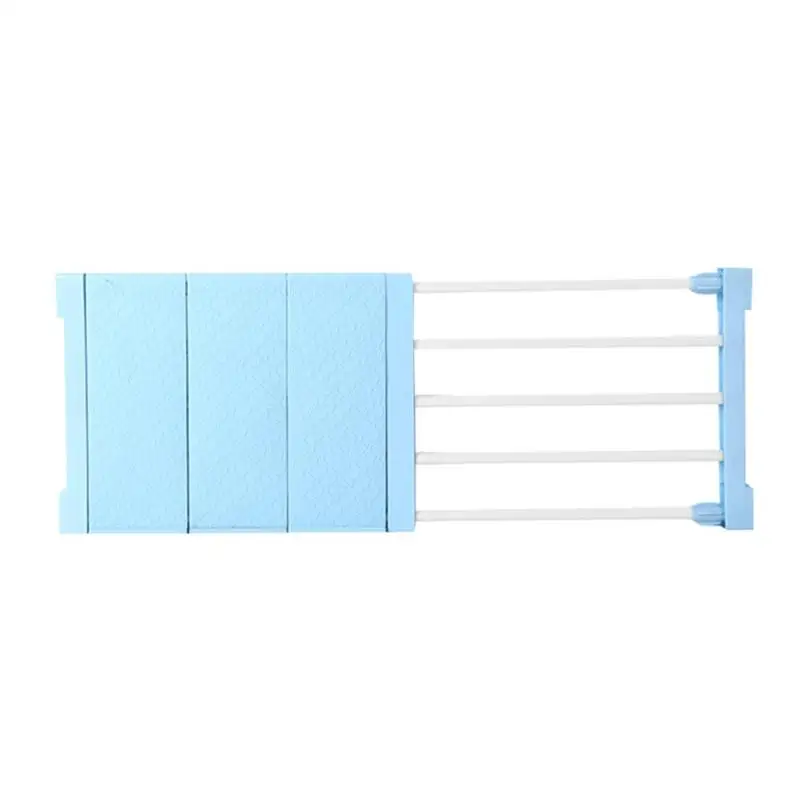 Blue 38-55cm Регулируемый шкаф, органайзер для хранения полка настенная кухонная стойка Экономия пространства Шкаф Декор полки для шкафа Держатели - Цвет: Blue 38-55cm