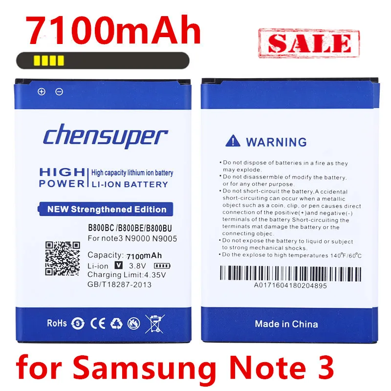 Chensuper 7100 мАч B800BC B800BE для Samsung Note 3 Аккумулятор N9008 N9000 N9005 N9002 N900A N900 N9009 N9006 N9008S note3 B800BU |