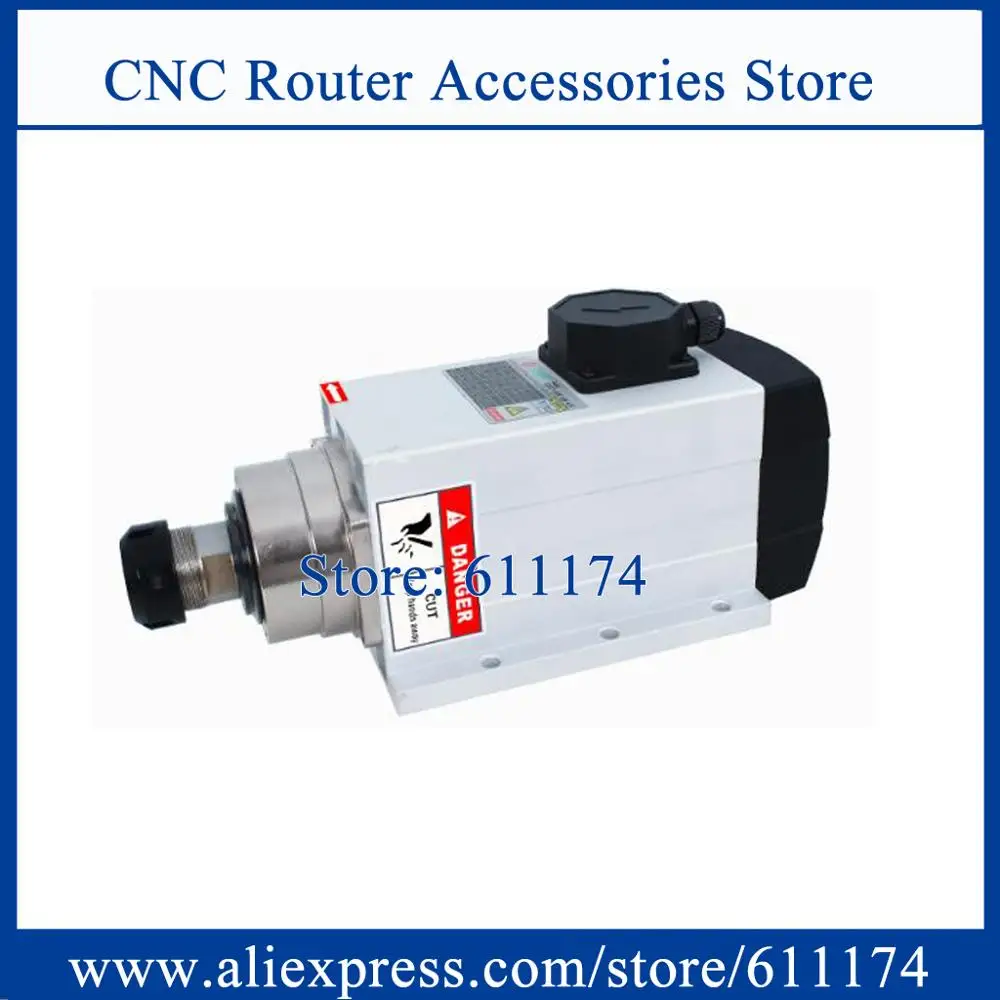 Высокоскоростной фланцевый электродвигатель шпинделя квадратной формы с