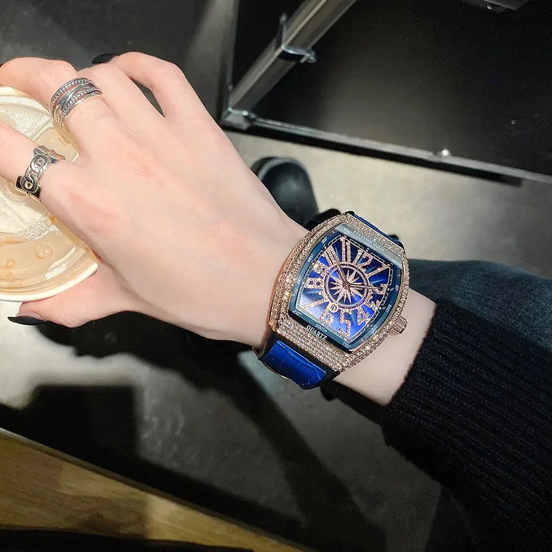 Большой циферблат Календарь Водонепроницаемый кварцевые часы бутик Мужские