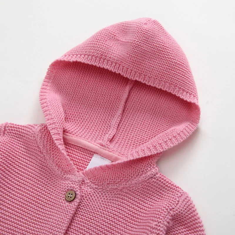 Осенняя хлопковая трикотажная куртка для малышей красный розовый белый свитер