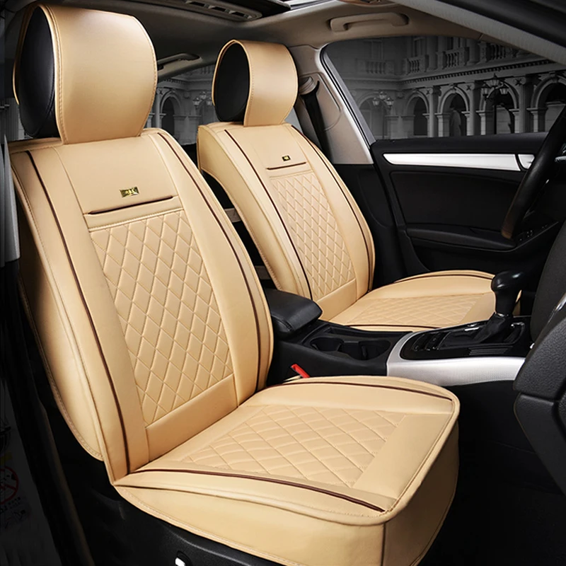 (Передние + задние) роскошные кожаные чехлы для сидений автомобиля Nissan Qashqai March Teana
