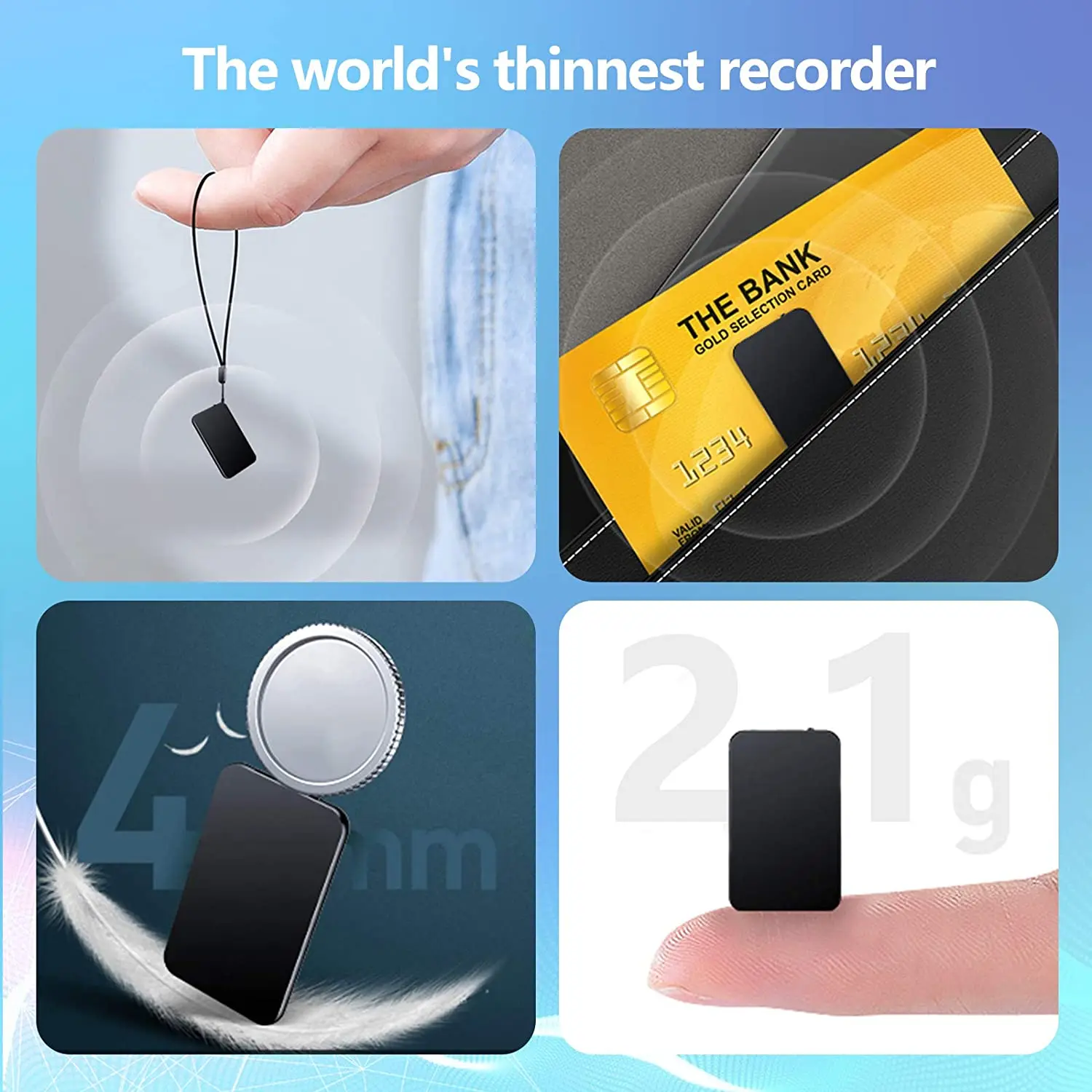 V15 300 мА/ч USB Флэш Накопитель SSD на 64 цифровой голосовой записи супер тонкий мини