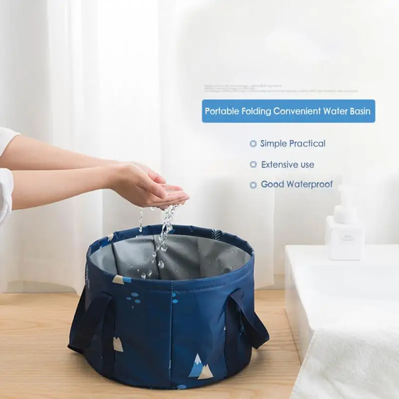 

Portable Collapsible Basin Outdoor Travel foot bag Camping Hiking Waterproof Water Bag Folding Bucket Water Storage Container