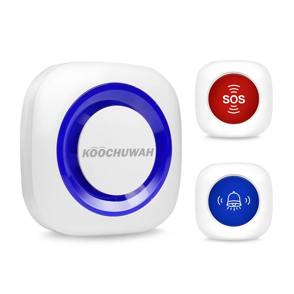 kod-1005 Koochuwah Беспроводной тревожная кнопка для экстренного пожилых ожерелье SOS Аварийная кнопка тревожной сигнализации звуковой сигнал для пожилых людей отключить - Цвет: kod-1005
