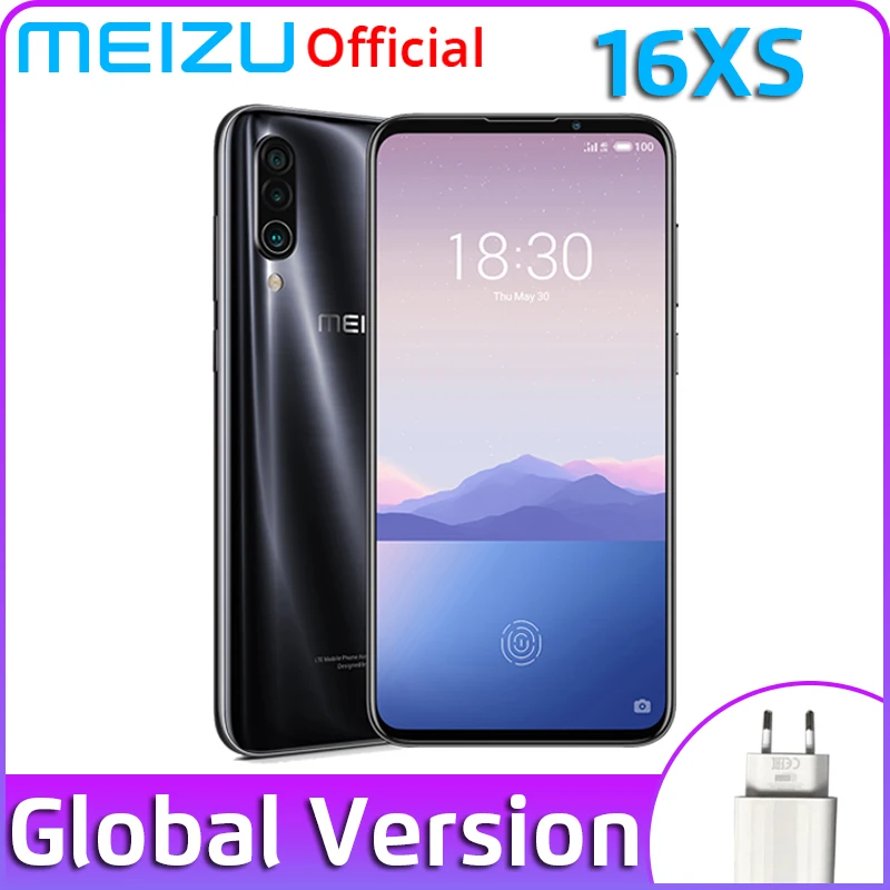 Meizu 16XS, 6 ГБ, 64 ГБ, глобальная версия, 16 XS, Смартфон Snapdragon 675, 48мп, тройная камера, мобильный телефон, большая батарея, быстрая зарядка