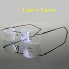 Мультифокальные очки для чтения мужские, без оправы, с защитой от синего света