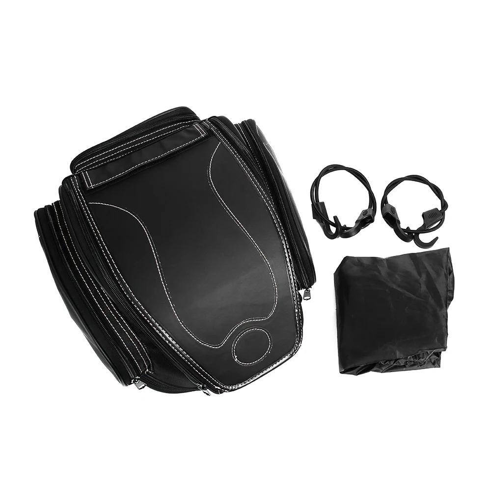 Motorcycle Tail Bag Retro Waterproof PU Motorbike Tool Bag Rear Seat Bag Backpack For Z750 800 CBR1000 For BMW R1250GS R1200GS enlarge