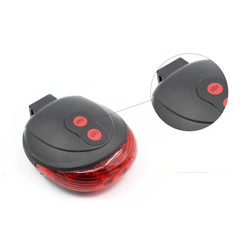 

2Pcs Bicycle Tail Light Rear 5 LED Night Flashing Bike Safety Warning Lamps