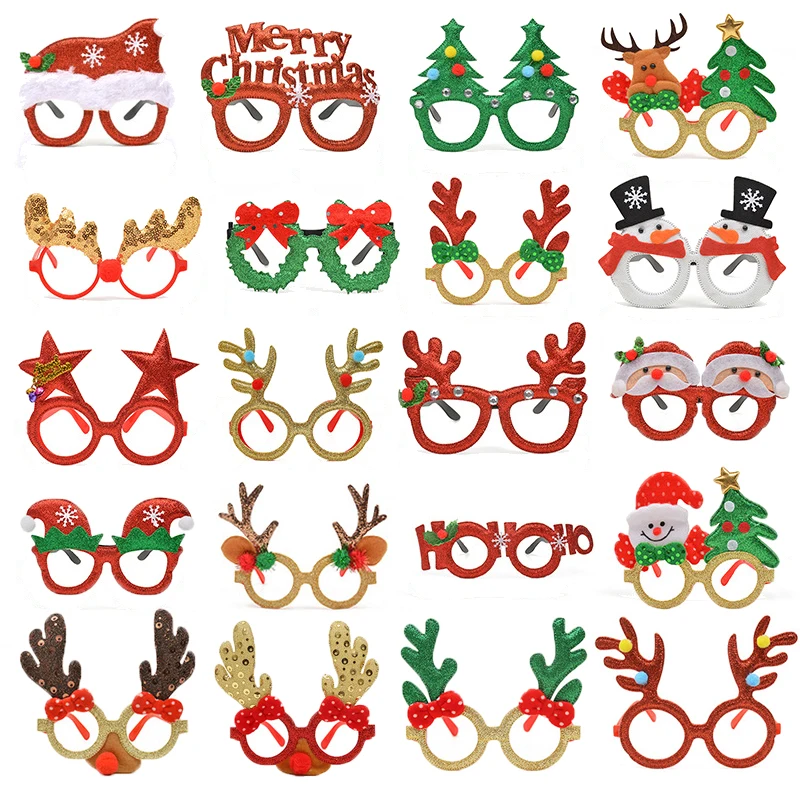 

Christmas Party Glasses Santa Snowman Fawn Frame Glasses Xmas Decoration Kids Gifts Christmas Party New Year Decoration Glasses