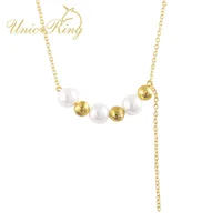 UnicoRing Sweet Girly Style Party Daily Accessories Real Gold-Plated Not Sensitive Night Club Fine Jewelry Necklace for Woman