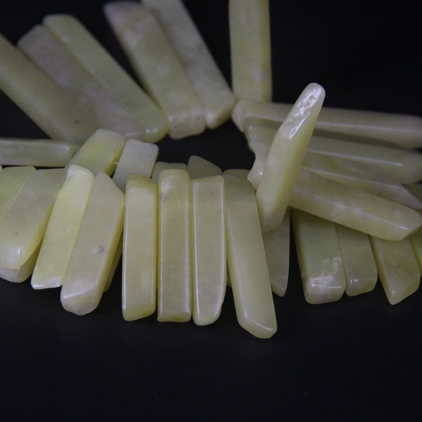 15 5 &quotНЕОБРАБОТАННАЯ нить лимонный нефритовый Топ Просверленный ломтик