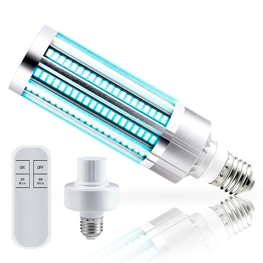 

LED UV Germicidal Sterilizer Lamp Household Remove Mites Bulb Light Hotel Office Ozone Disinfection Lamp with Remote Control