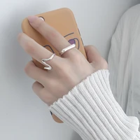 fmily minimalist 925 sterling silver geometric wave ring retro fashion all match exquisite jewelry for girlfriend gifts