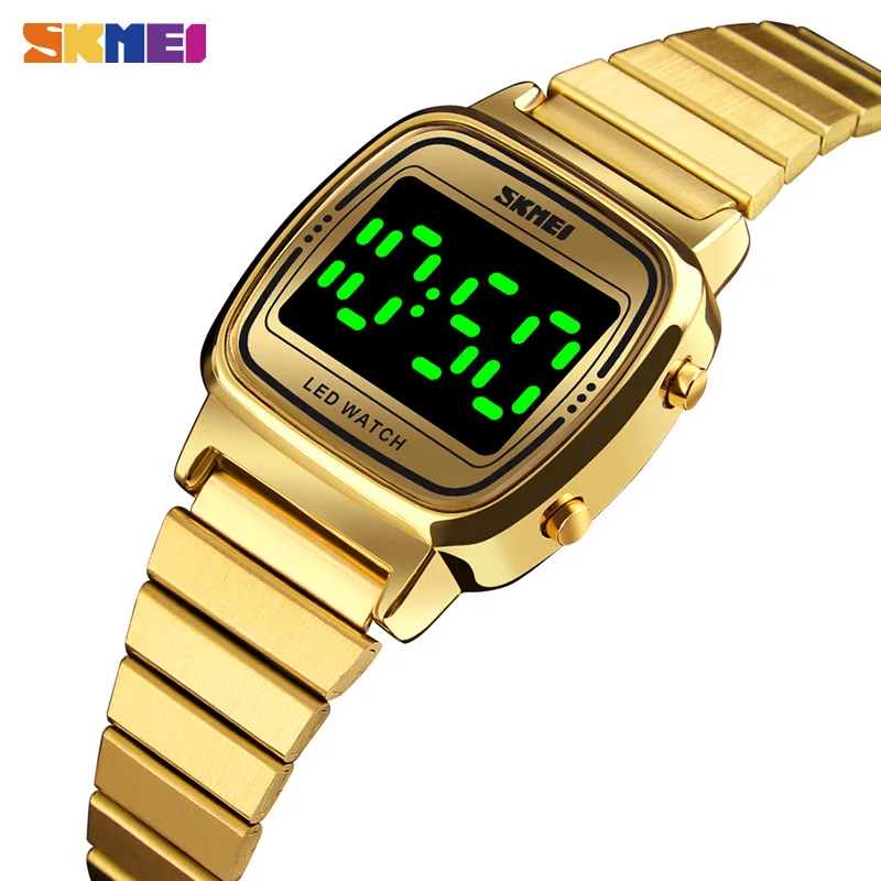 

SKMEI Fashion Watch Women Vogue Top brands Luxury 3Bar Waterproof Ladies Watches Small Dial Digital Watch Relogio Feminino 1543